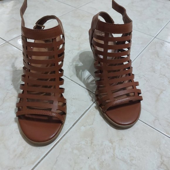 STYLE & CO Women's Haileyy Shooties Sandals Heels COGNAC Brown Chic Trendy Style - Picture 10 of 13